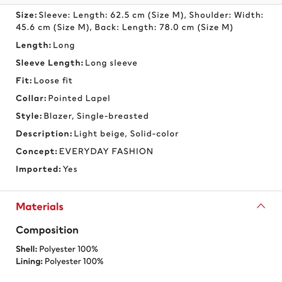 H&M sequined blazer Champagne color NWT - Picture 7 of 7